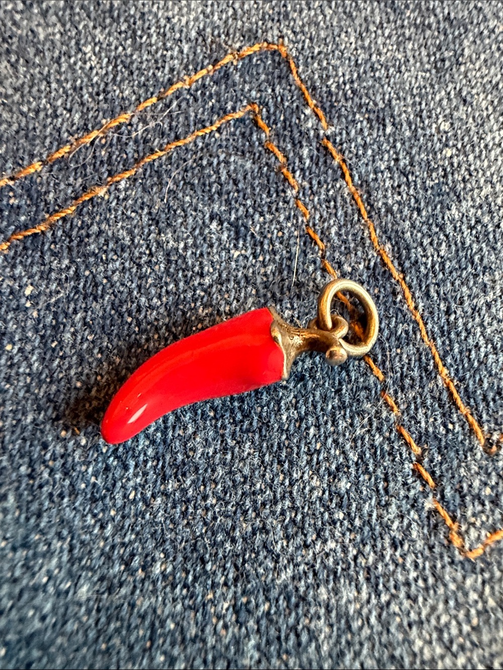 James Avery red enamel jalapeño pepper charm